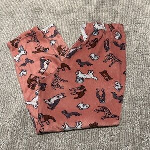 Cozy Dog Print Lounge Pants in Dusty Rose, wonder nation L girls